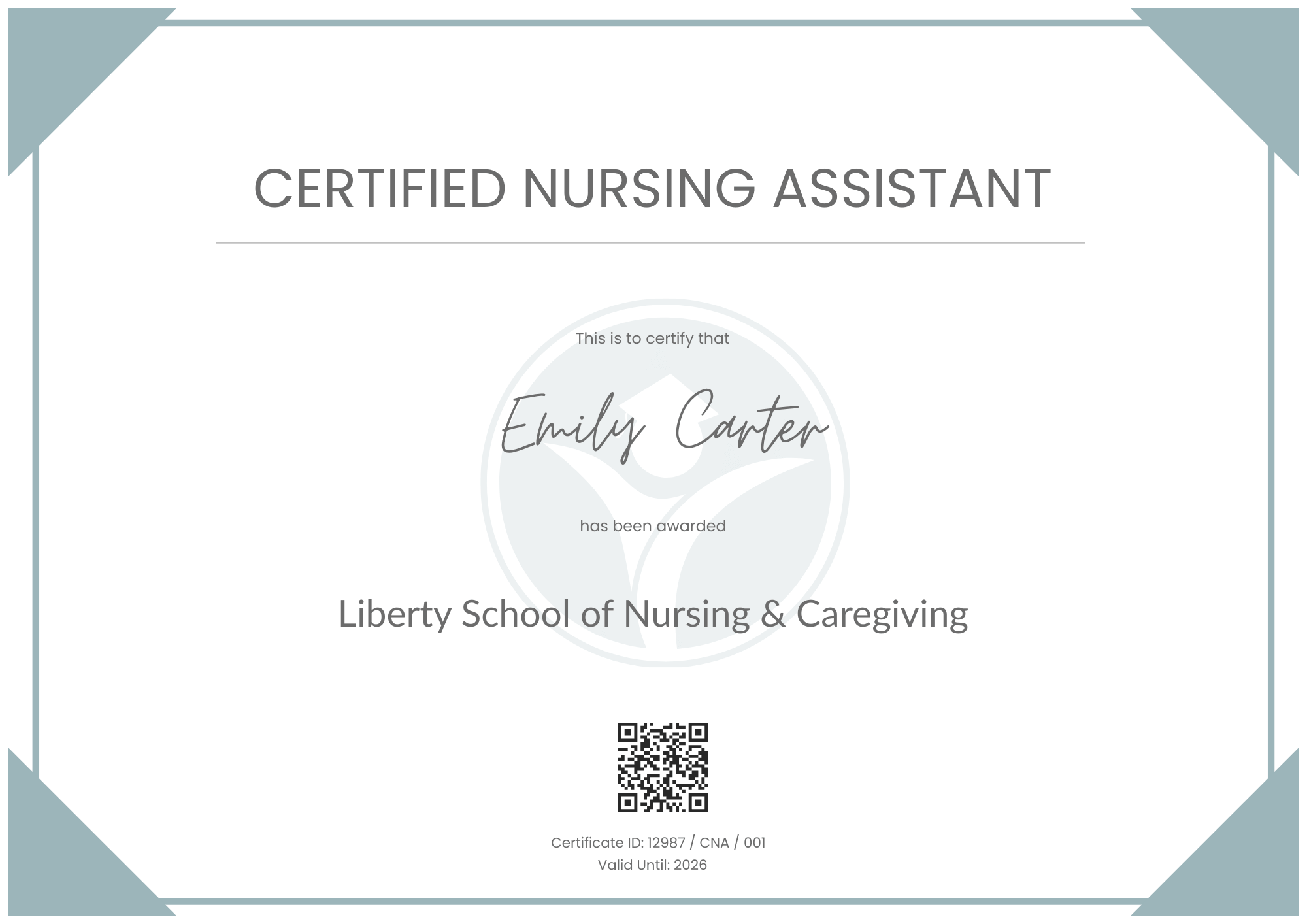 Free Printable CNA Certificate Template – Professional Edition